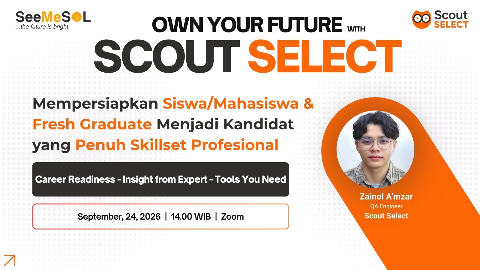 Webinar pelatihan kerja untuk mahasiswa dan alumni, sudah siap untuk bekerja sekarang juga?