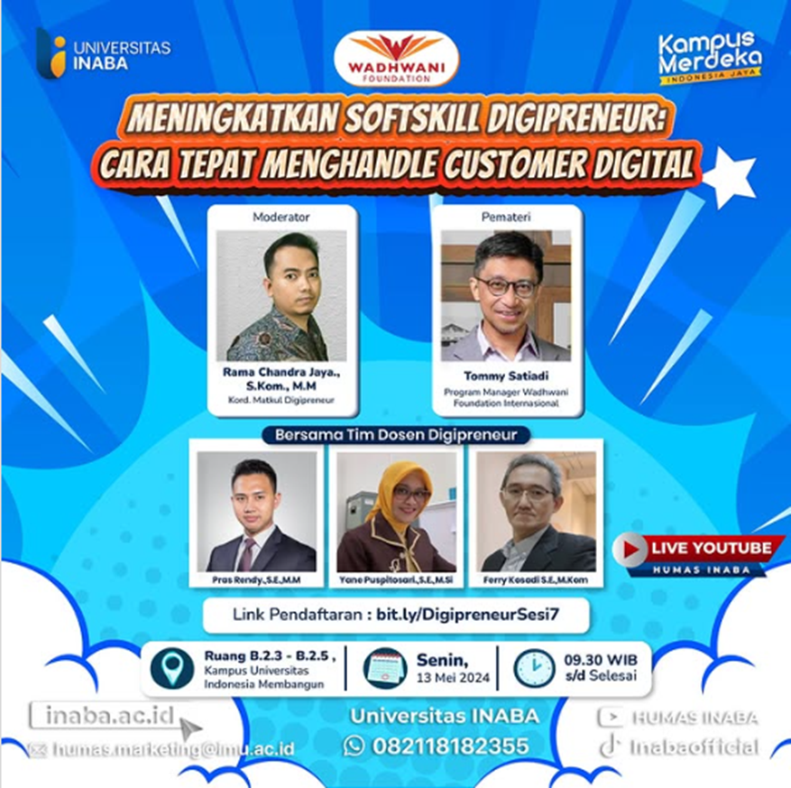 Universitas Indonesia Membangun Ajak Mahasiswa Kuasai Softskill Digipreneur Lewat Workshop “Menghandle Customer Digital”